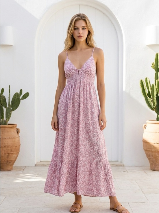 Aeropostale Dresses & Skirts - Aeropostale Dusty Pink Floral Maxi Dress
